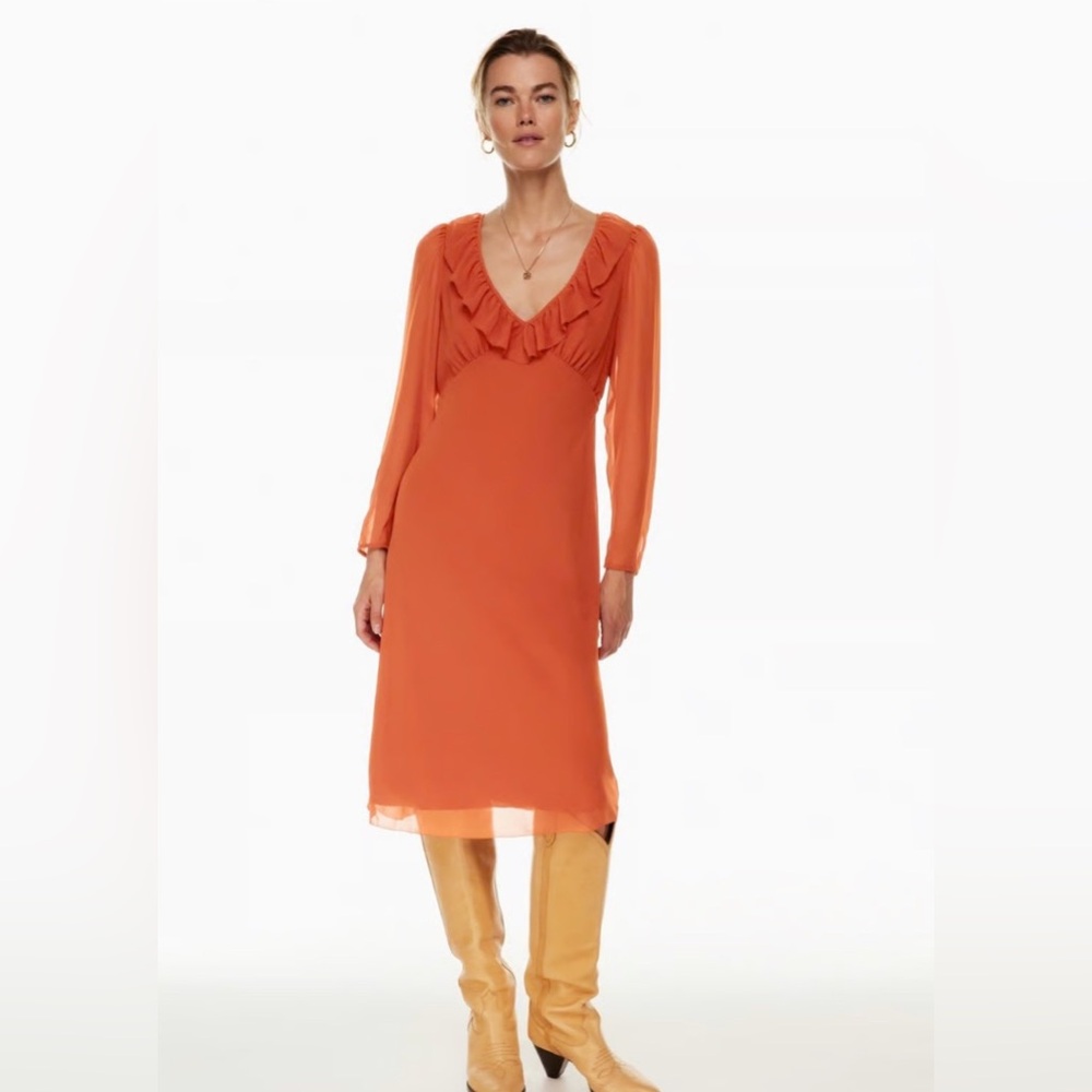 Aritzia - Wilfred Etienne Midi Dress in Revel Red